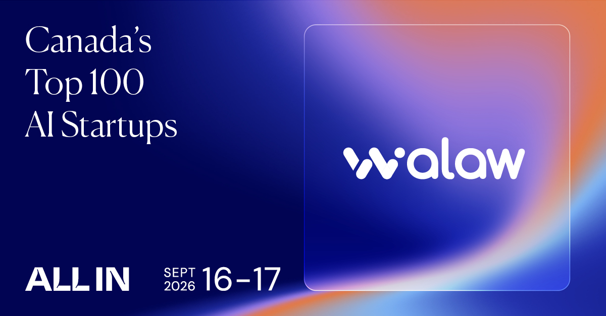 Walaw Named to Canada's Top 100 AI & Tech Startups